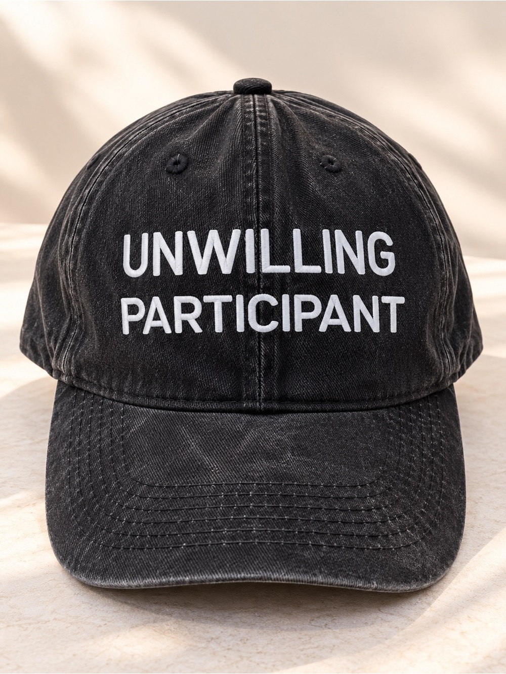 Unwilling Participant Black Cotton
Baseball Cap - Women